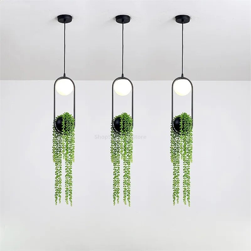 Nordic Modern LED Pendant Lights Plant Hanging Lamps Flower Dining Lamp for Indoor Living Room Bar Home Decor Lighting Fixtures