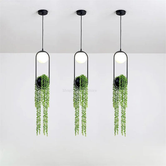 Nordic Modern LED Pendant Lights Plant Hanging Lamps Flower Dining Lamp for Indoor Living Room Bar Home Decor Lighting Fixtures